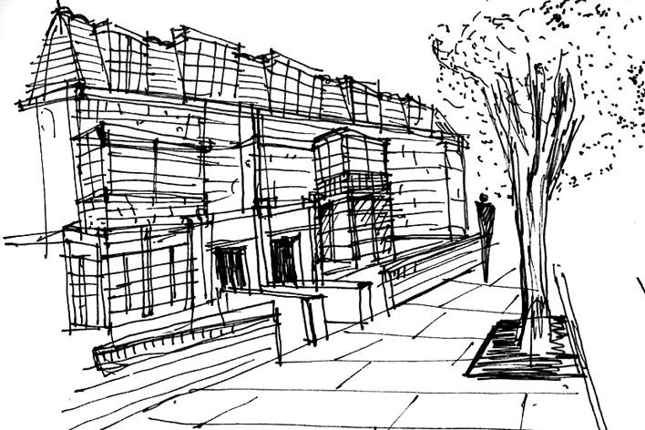 Ordinary street in London, England