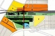 The typical terrain vague at Mooca/Antarctica: the main idea is to offer a high-density housing complex on the borders of the urban void which is maintained as a park within a 400m marquise that connects the two stations