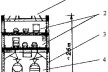 1. Espaço para uso técnico. Utilização de energia solar / captação de água pluvial / barreira sonora / manutenção; 2. Pista rodoviária; 3. Barreira sonora; 4. Pista ferroviária de alta velocidade TAV; 5. Estrutura em treliça metálica (neste exemplo) e laj