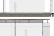 Casa Bunshaft: cortes longitudinal (acima) e transversal (abaixo) ampliados. Desenhos do autor