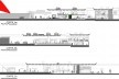 Figura 5 – Cortes gerais: destaque para o espaço multiuso no mezanino, contêineres e degraus como arquibancada