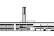 SESC Araraquara. Elevação oeste<br />Imagem dos autores do projeto 