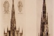 Projeto de catedral. Fachada e detalhe. Lâmina XVII. As imagens foram publicadas com a legenda “Arquitectura religiosa. Proyecto de catedral” em Revista de Arquitectura, n. 9. Órgano del Centro de Estudiantes de Arquitectura, 1917, p. 22-23. Biblioteca de<br />Mario Palanti 