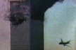 O segundo avião prestes a se chocar à outra torre do WTC