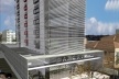 Nova Sede da AACRT – Associação dos Aposentados da Companhia Riograndense de Telecomunicações, perspectiva fachada principal. Moojen & Marques Arquitetos Associados + Arquiteto Cláudio Ferraro, 2008<br />Desenho escritórios 