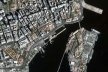 Foto aérea da Cidade do Rio de Janeiro. Centro Histórico e área portuária