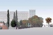 Ordenação de espaço público na Diagonal, planta, Barcelona, 2002. Helio Pinon, Laboratorio de Arquitectura, ETSB UPC
