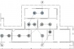 Diagrama das etapas do processamento do leite sobre a planta do projeto de Luis Nunes