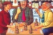 En el café, obra del pintor brasileño Zé Cordeiro [www.cayomecenas.com]