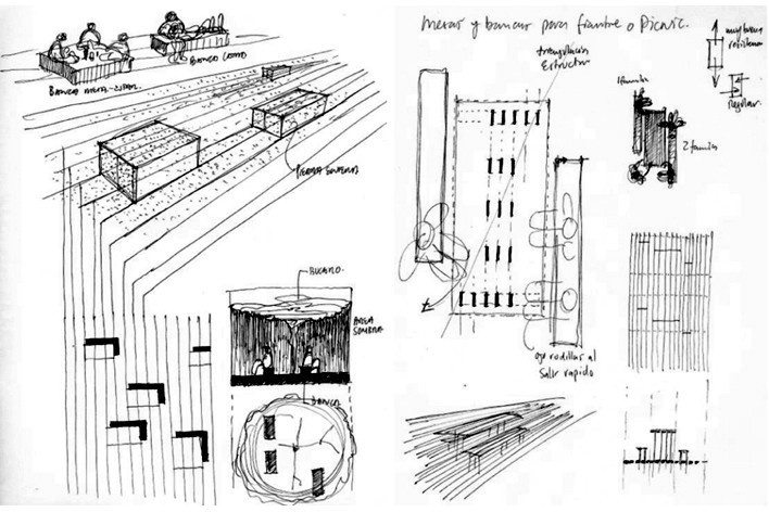 Croquis. Museo Interactivo EPM. Parque de los pies descalzos, Medellín<br />Foto divulgação