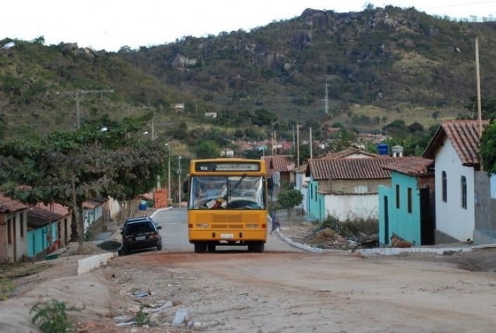 Aspecto do casario na entrada da cidade<br />Foto Fabio Lima