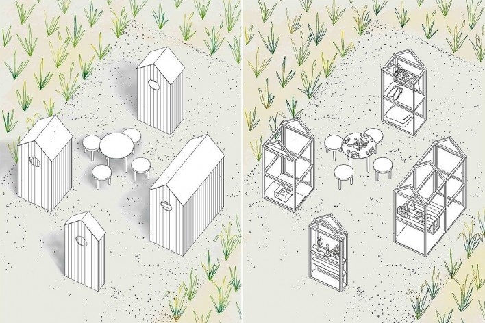 The cabins, estrutura e programa [Atelier Ichiku]