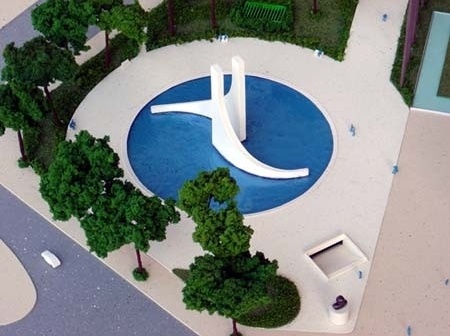 Memorial Getúlio Vargas. Maquete do monumento<br />Foto de Kadu Niemeyer