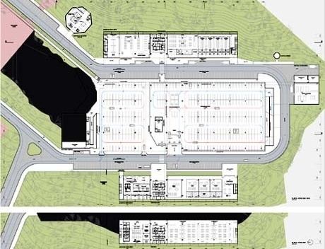 Planta nível 33,20 - serviços e estacionamento
