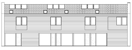 Fachada sul<br />Imagem do autor do projeto
