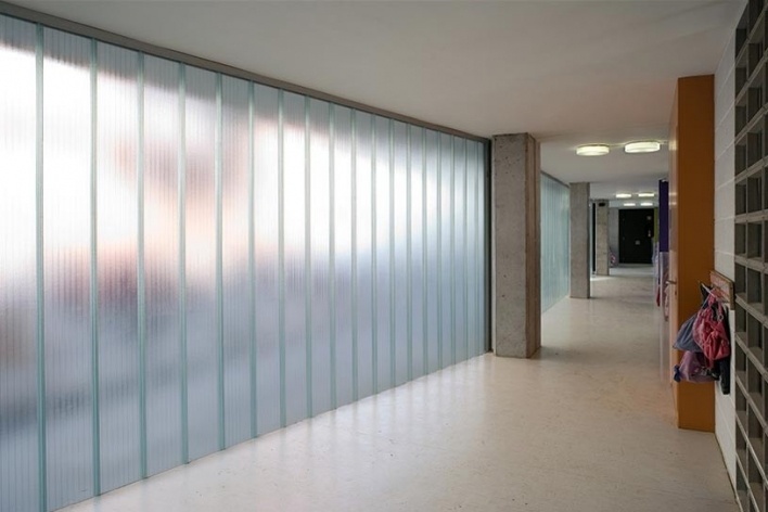 CEIP Ferrer i Guardia, vista interna, Granollers. Arq. Jordi Badia, 2006<br />Foto Pedro Pegenaute