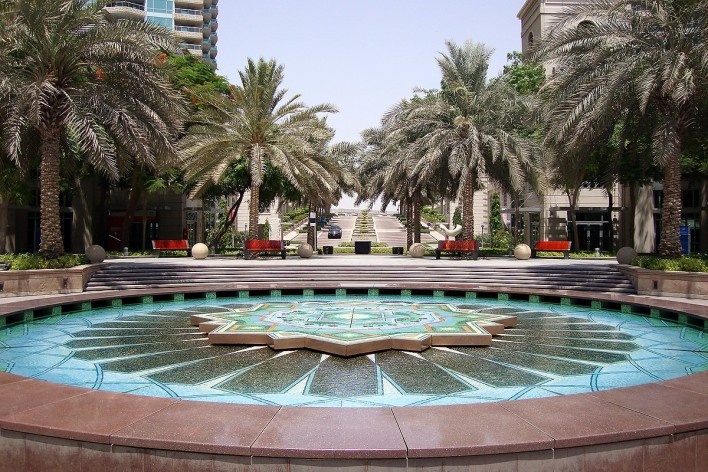 Entrada da marina de Dubai<br />Foto Luiz Gustavo Sobral Fernandes