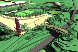 Mirante Sul, Centro Olímpico e Ginásio Municpal<br />Imagem dos autores do projeto
