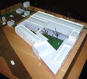 Maquete - implantação<br />Imagem dos autores do projeto