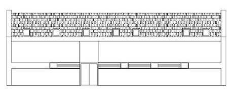 Fachada norte<br />Imagem do autor do projeto