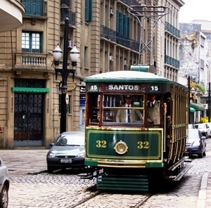 bonde turístico em Santos<br />Foto Flávio Magalhães