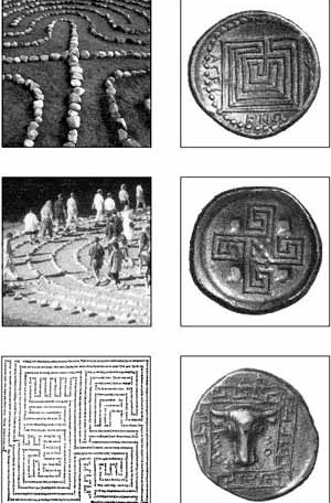 Passagens históricas da concepção de labirintos<br />Imagem dos autores do projeto