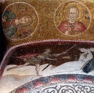 Decoração em mosaico da Igreja de São Salvador em Chora, Istambul [passar mouse sobre