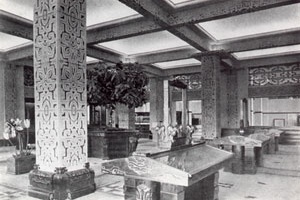 Interior do Salão de Exposições em estilo “marajoara”