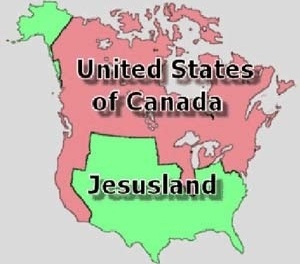 A América dividida: estados democratas se unem ao liberal Canadá contra a América conservadora-cristã [Magazine, Neo-Secessionism, The New York Times, 12 ago. 2004]