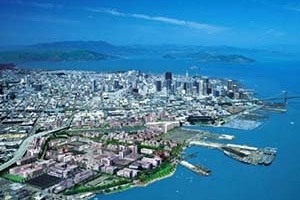 O projeto urbano de Mission Bay em simulação eletrônica junto à fábrica urbana de São Francisco [University of California]