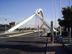Ponte de La Barqueta, visão frontal<br />Foto Vera Hazan