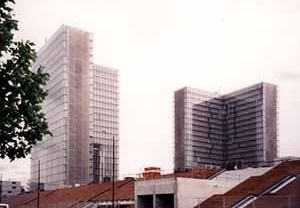 Biblioteca Nacional, Paris, França. Arquiteto Dominique Perrault<br />Foto A. Guerra