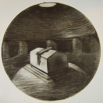 O sarcófago dos Mártires. Capela dos “caduti fascisti”. Palazzo del Littorio, Op. Cit,. Biblioteca Instituto Italiano di Cultura di Buenos Aires.