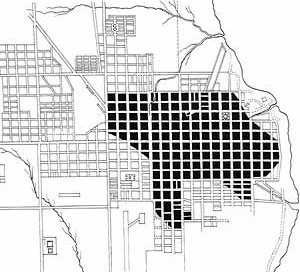 Area urbanizada en Monte Caseros, 1934