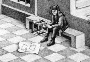 Escher, Belvedere, 1958(detalhe)