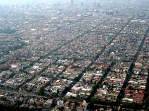 Foto aérea da Cidade do México