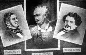 Joseph Aspdin al centro con sus hijos