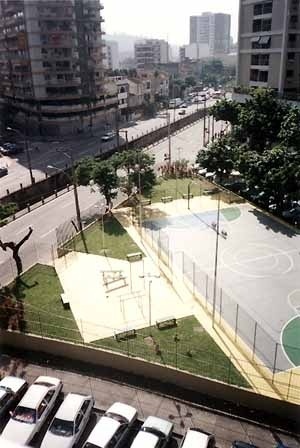 Vista aérea do rio Maracanã, em trecho próximo a rua Barão de Mesquita