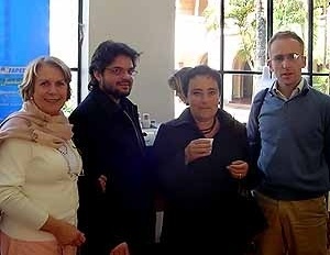I Congresso Internacional de História Urbana. Dr. Adalberto Retto Junior (UNESP-Bauru) e Dra. Donatella Calabi ( IU/ IUAV-Itália) ladeados por Marialice F. Pedroso (UNIP-Sorocaba) e Ângelo Bertoni (doutorando da EHESS-Venezia)<br />Foto Elisamara de Oliveira Emiliano