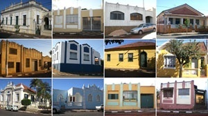 Figura 09. Fotos das casas típicas do centro de Brotas<br />Foto Amanda Pimenta, 2008