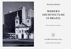 Folha de rosto de Modern Architeture in Brazil, de Henrique Mindlin, 1956