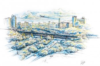 Viaduto próximo à Estação Conceição